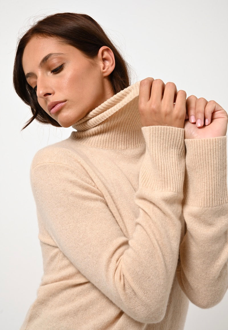 Pull Col Roulé - Fornet - Sable
