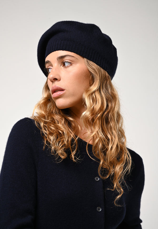 Beret 4-wątkowy – Liwi – Granatowy