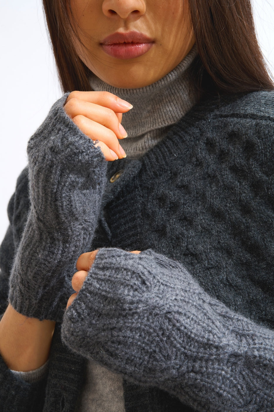 6-Ply Mittens - Iris - Grey