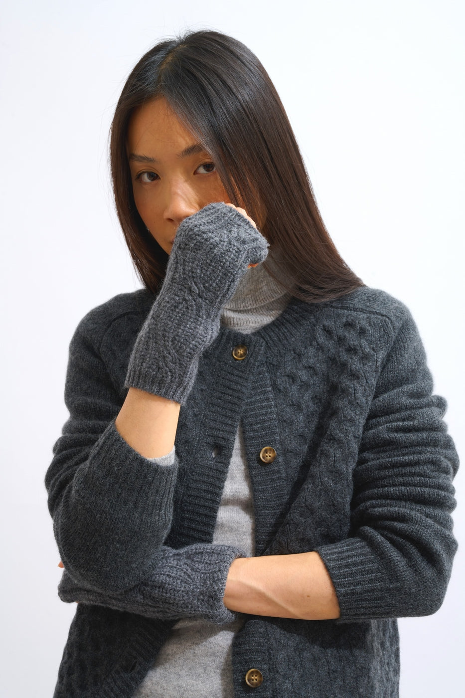 6-Ply Mittens - Iris - Grey