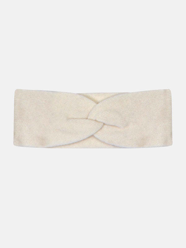 Fascia per Capelli 4 Fili - Lana - Bianco