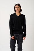 V-Neck Jumper - Timeo - Black
