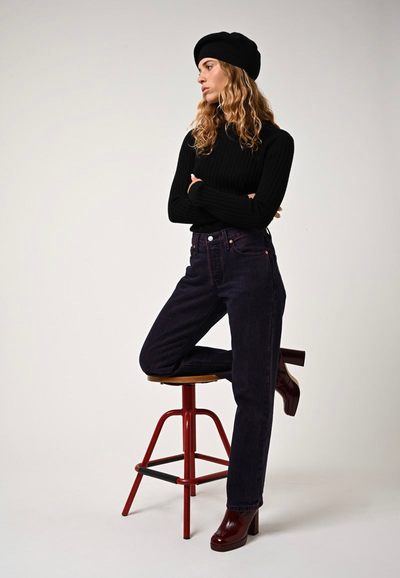 Pull Col Rond - Bella - Noir