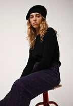 Pull Col Rond - Bella - Noir