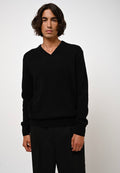 Pull Col V 4 Fils - Victor - Noir