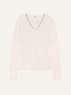 Pull Col V 4 Fils - Chelsea - Ivoire