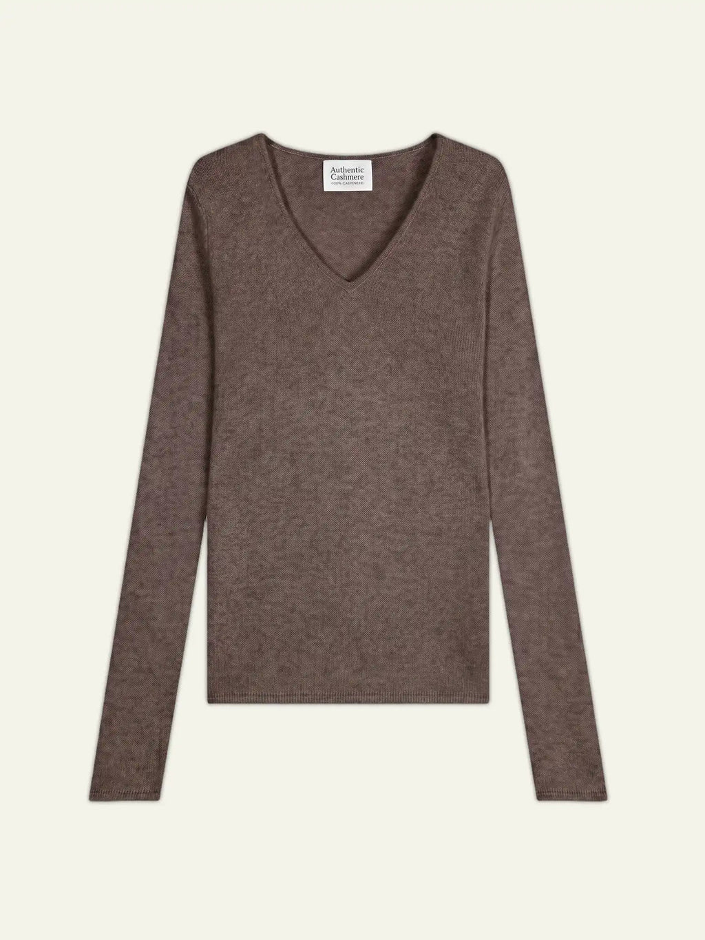 Pull Col V 4 Fils - Chelsea - Taupe Chiné