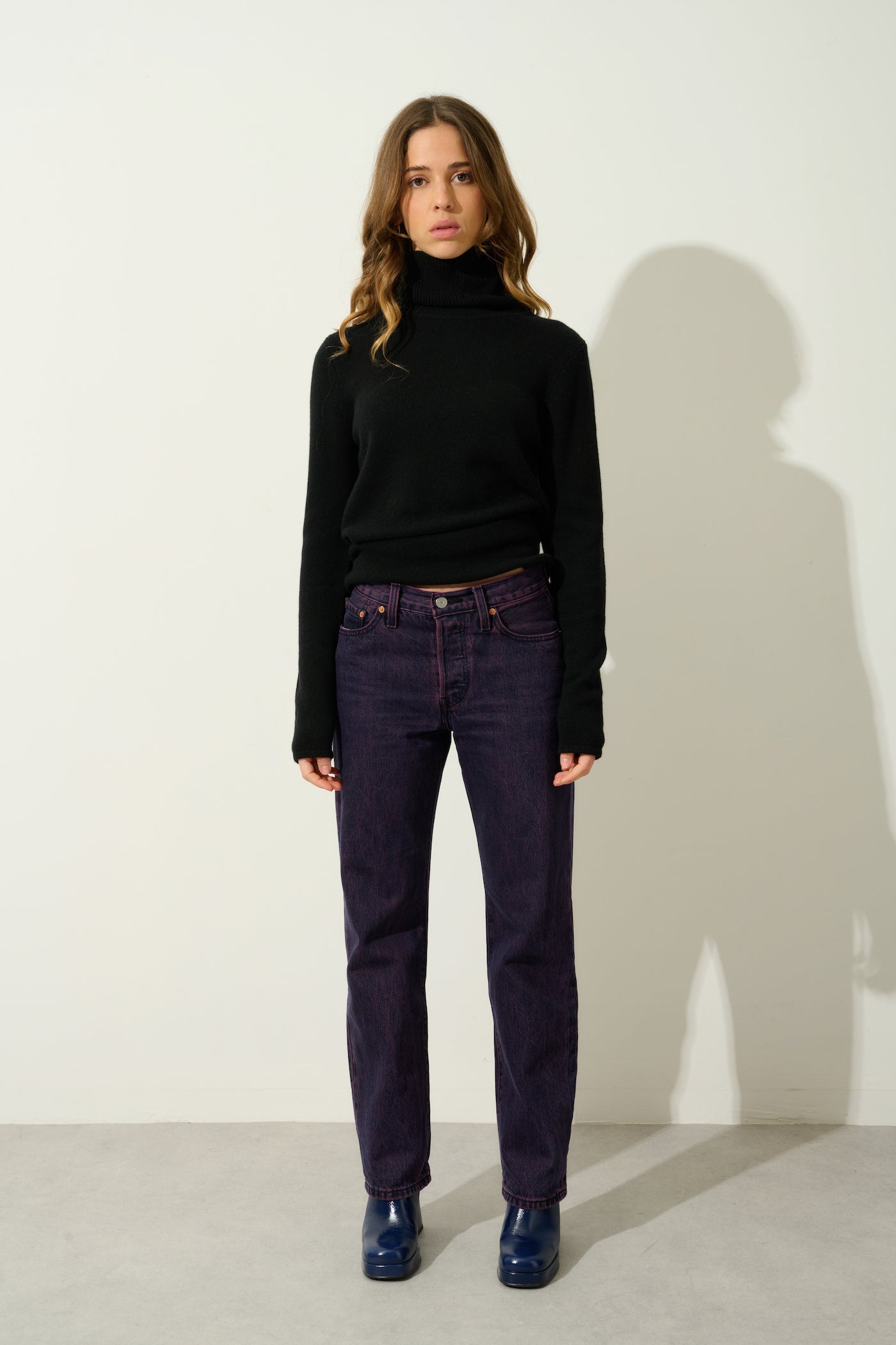 Pull Col Roulé 4 Fils - Linda - Noir