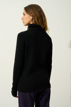 Pull Col Roulé 4 Fils - Linda - Noir