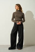 Pull Col Roulé - Suzie - Taupe Chiné