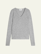 4-Ply V-Neck Jumper - Chelsea - Cloud Marl