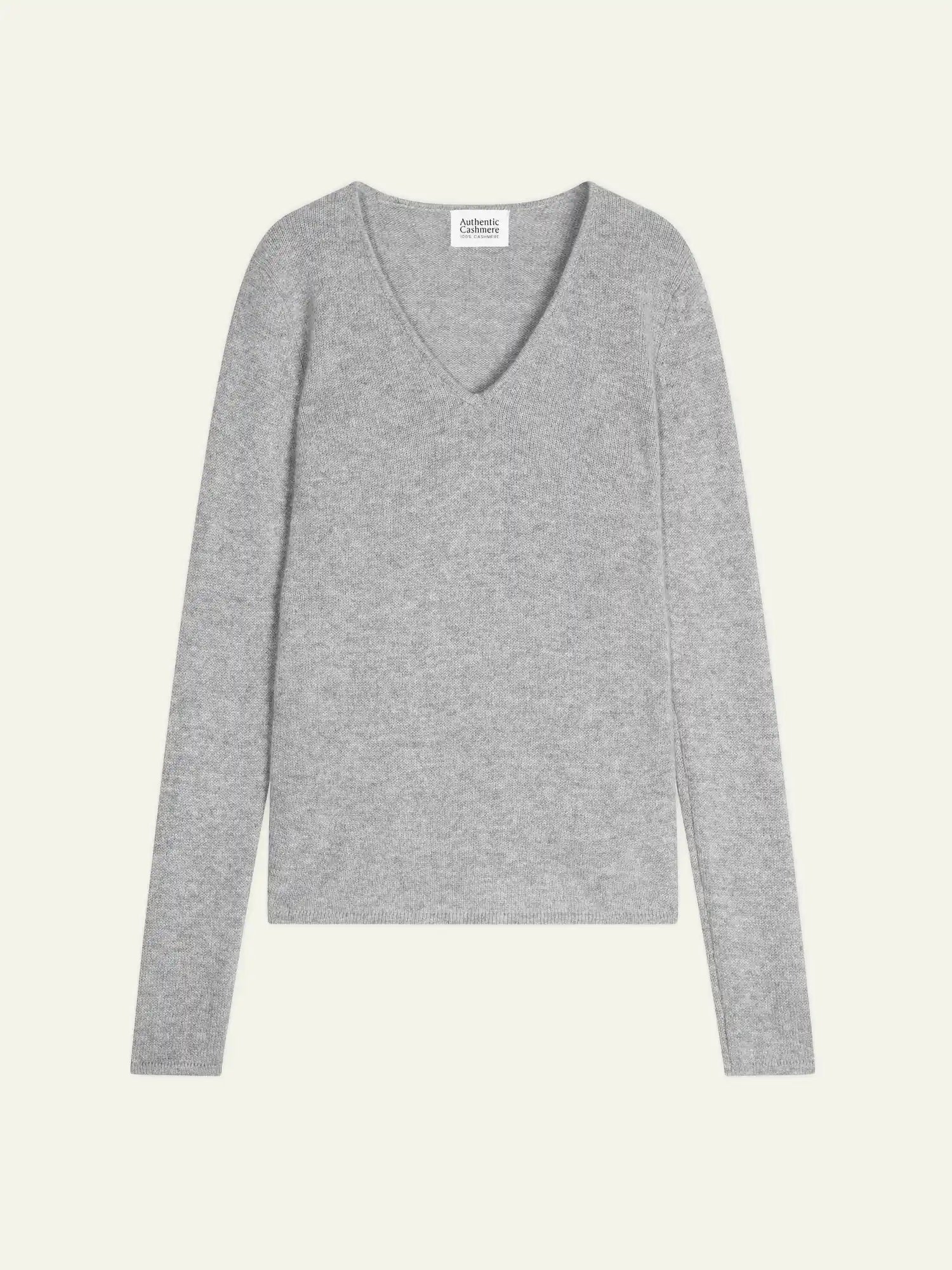 4-Ply V-Neck Jumper - Chelsea - Cloud Marl