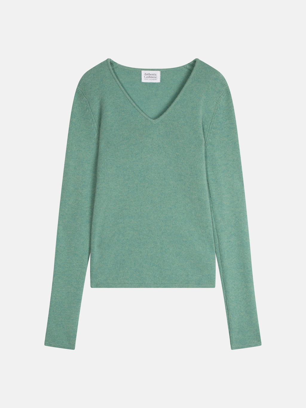 4-Ply V-Neck Jumper - Chelsea - Heather Green