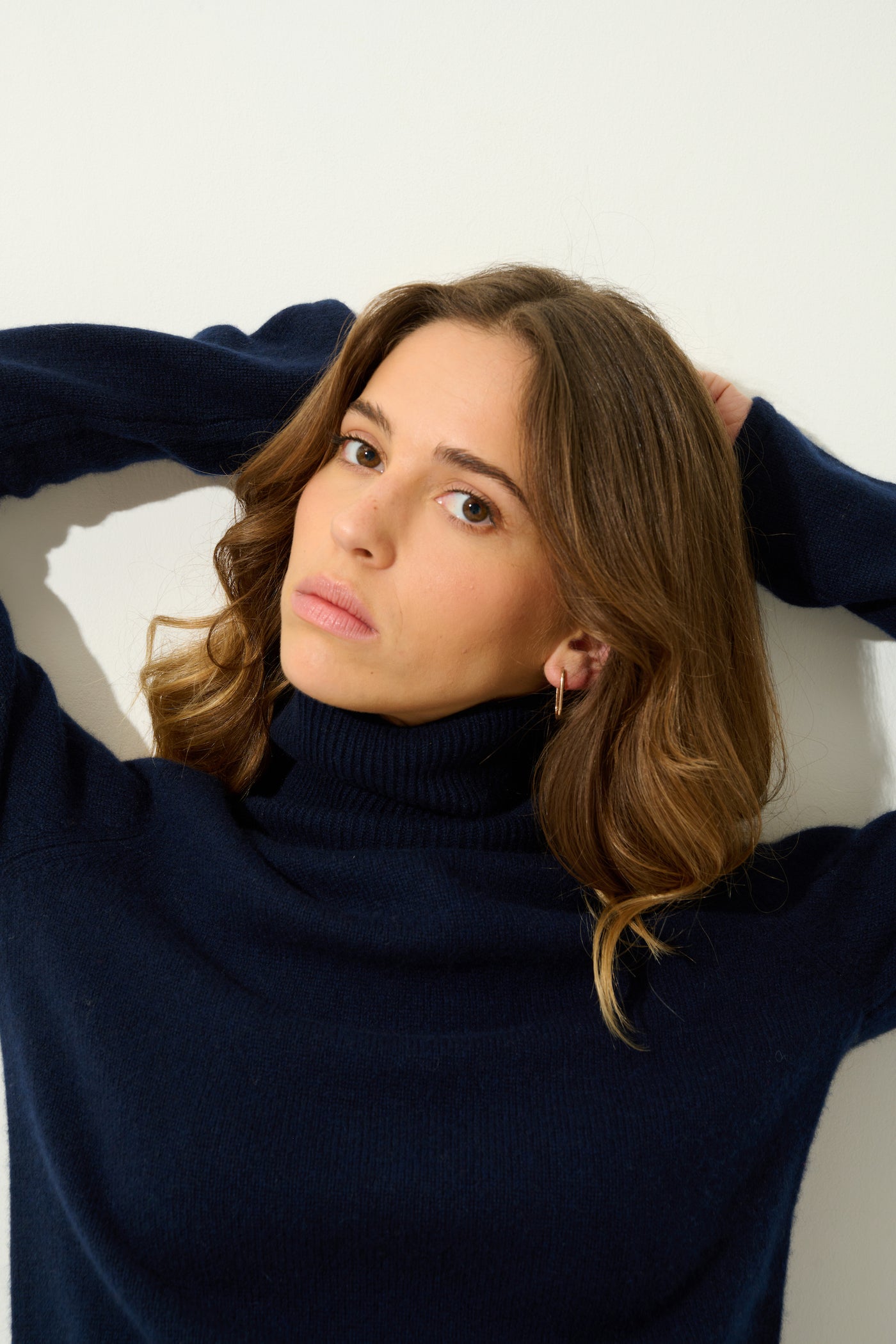 Pull Col Roulé 4 Fils - Linda - Navy