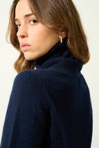 Pull Col Roulé 4 Fils - Linda - Navy