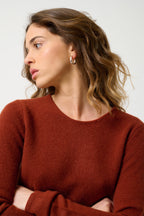 Round Neck 4-Ply Jumper - Ivy - Écureuil