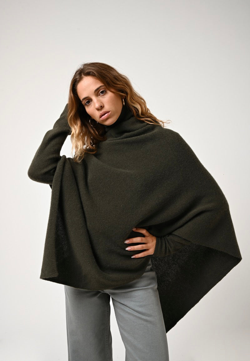 Poncho 4 Fils - Meryl - Kaki