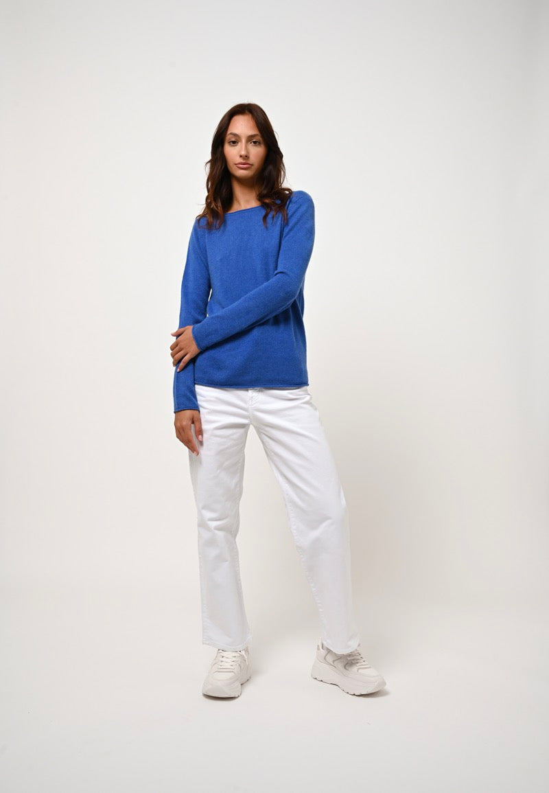 Jersey Cuello Barco - Criou - Azul Eléctrico