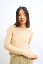 Crew-Neck Jumper 4-Ply - Ivy - Beige
