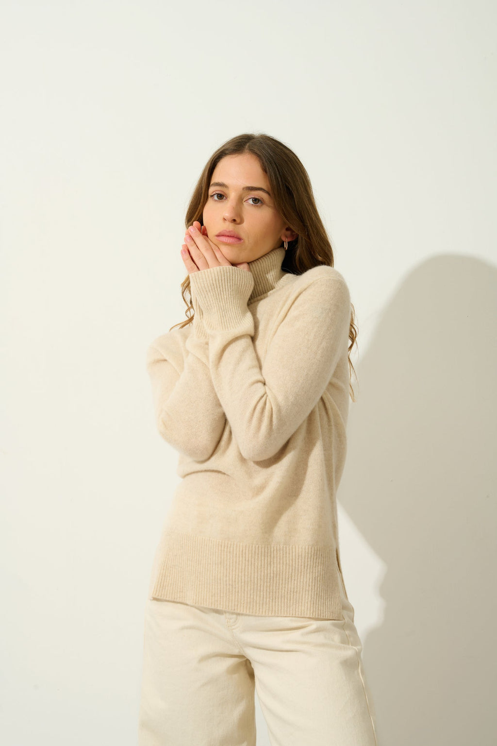 Pull Col Roulé - Fornet - Beige