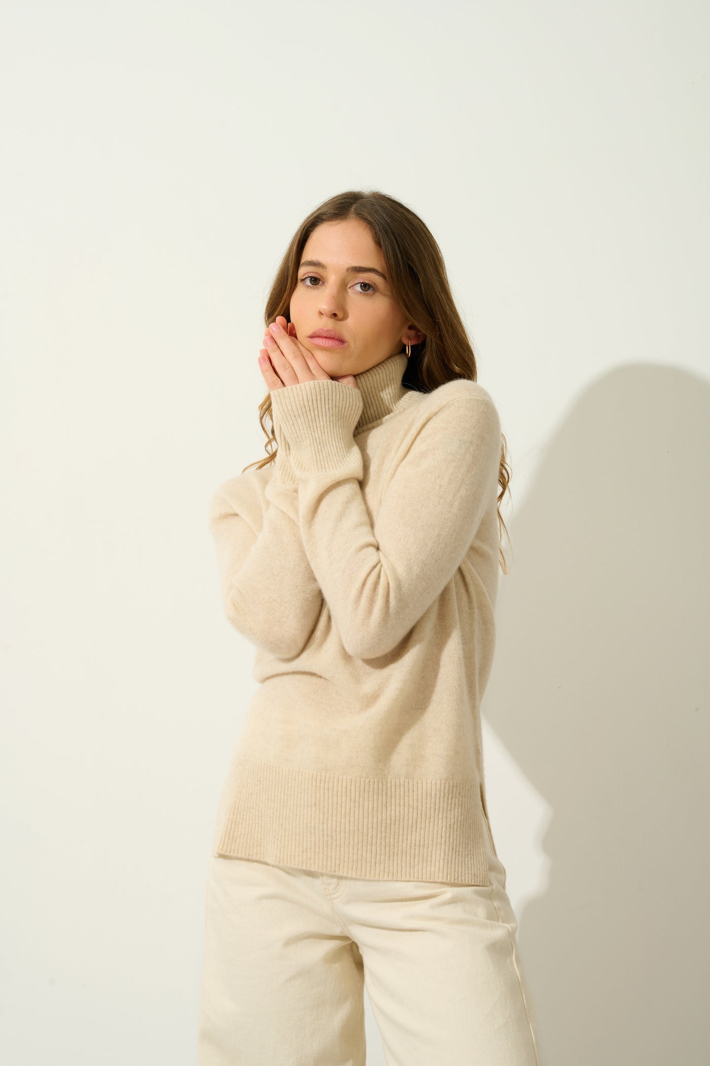Pull Col Roulé - Fornet - Beige