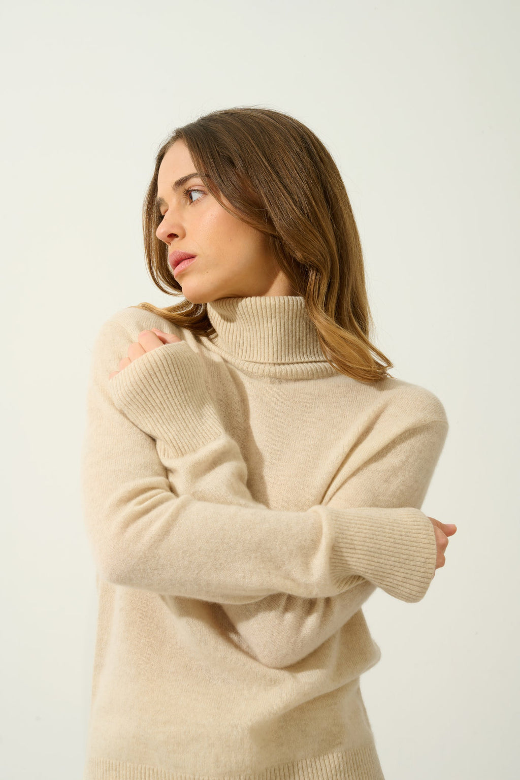 Pull Col Roulé - Fornet - Beige