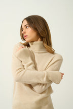 Pull Col Roulé - Fornet - Beige