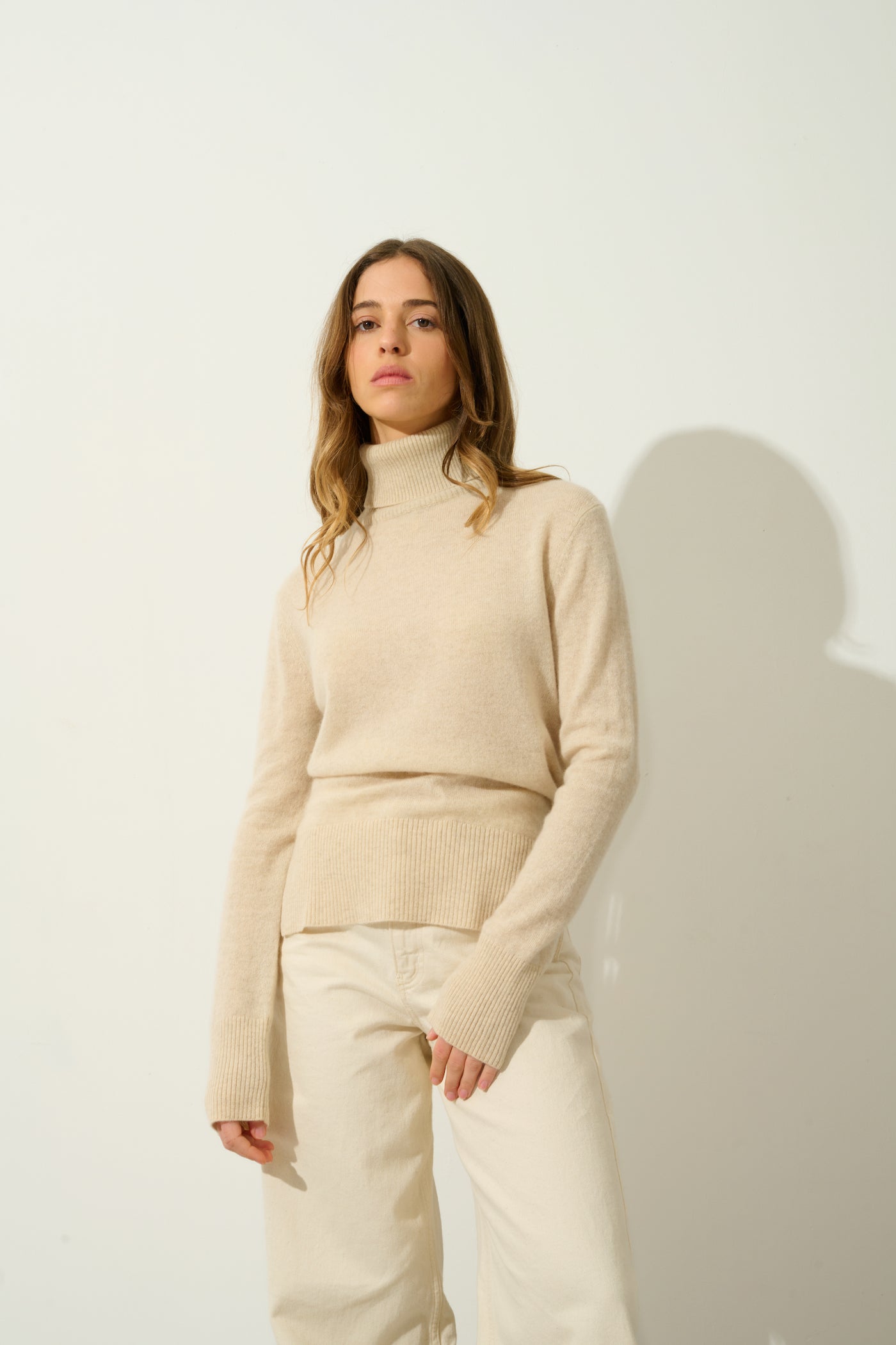Pull Col Roulé - Fornet - Beige