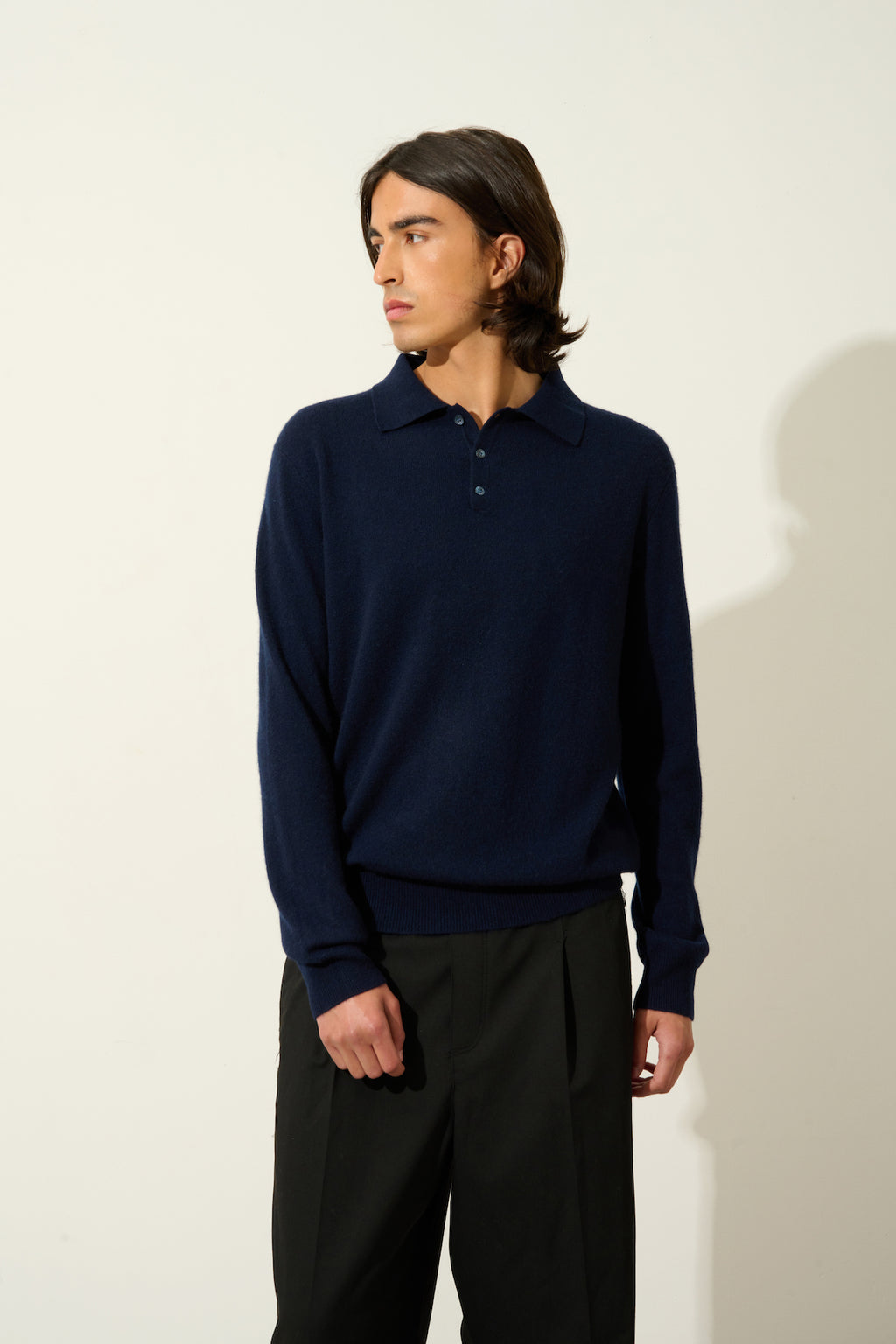 Polo Manches Longues - Charvet - Navy