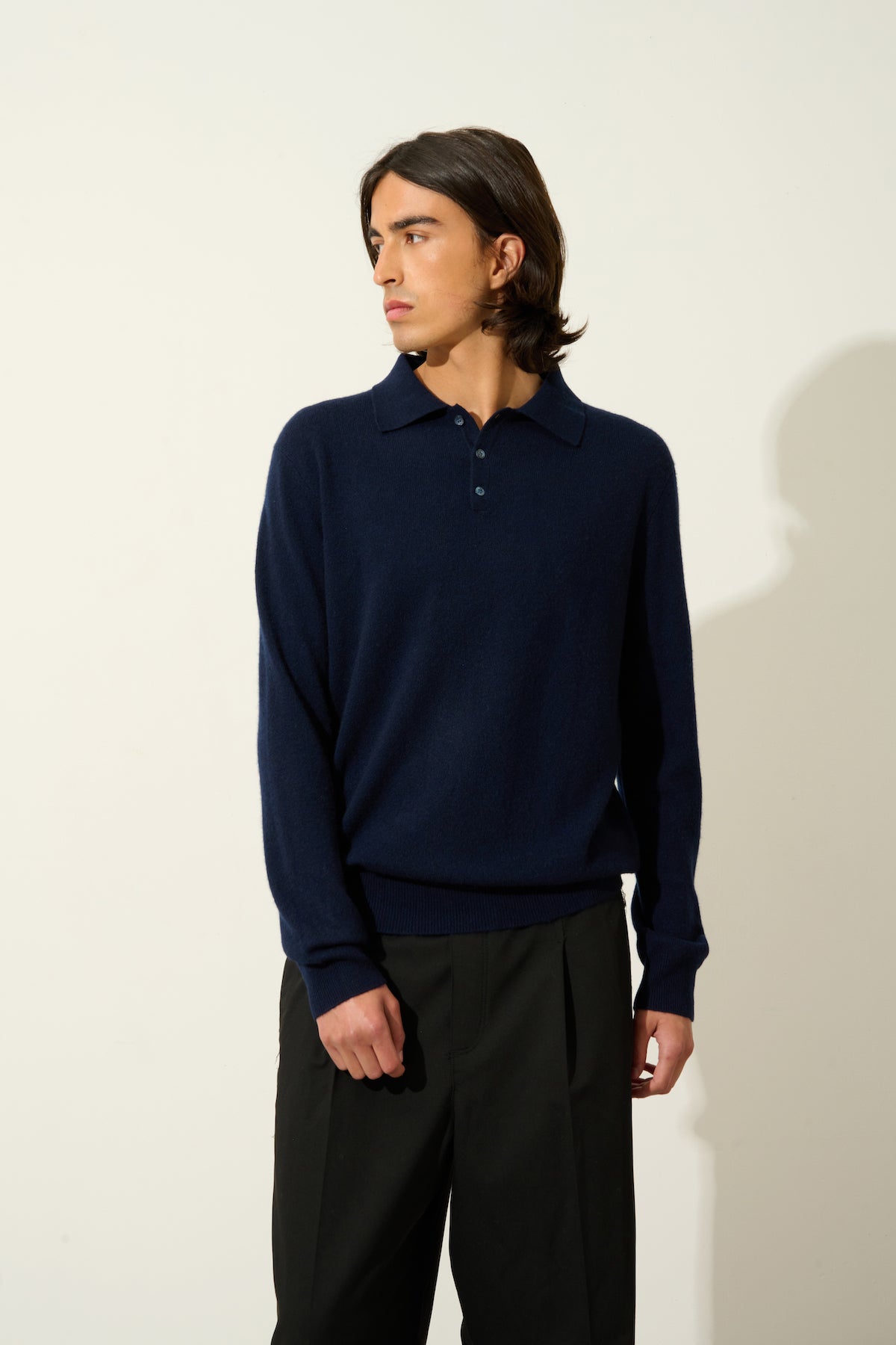 Polo Manches Longues - Charvet - Navy