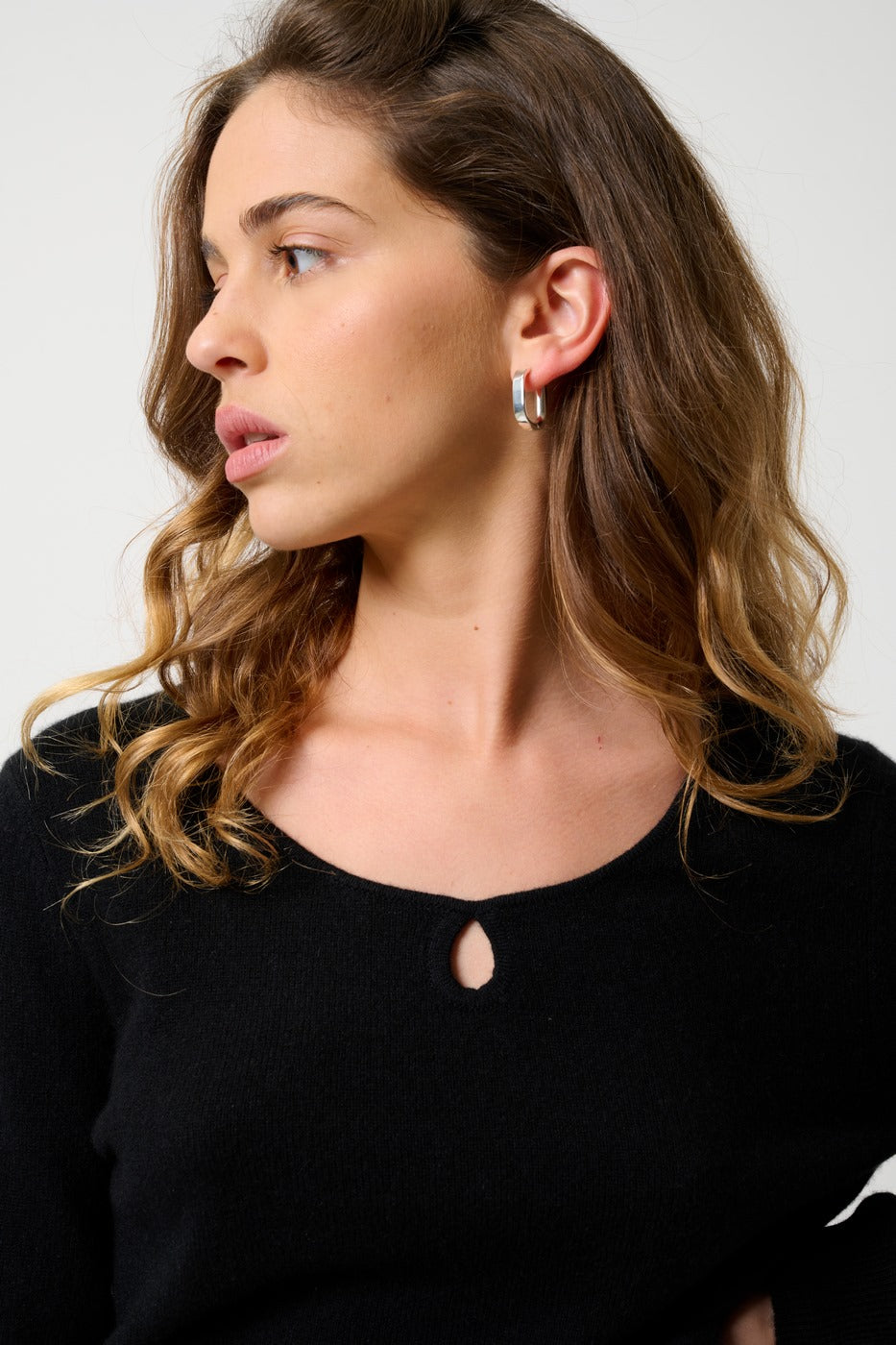 Boat-Neck Drop-Front Jumper - Glyder - Black