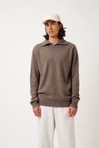 Jersey con cuello camionero Noemie - Topo jaspeado - Hombre