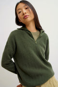 Half-Zip Jumper - Marie - Khaki