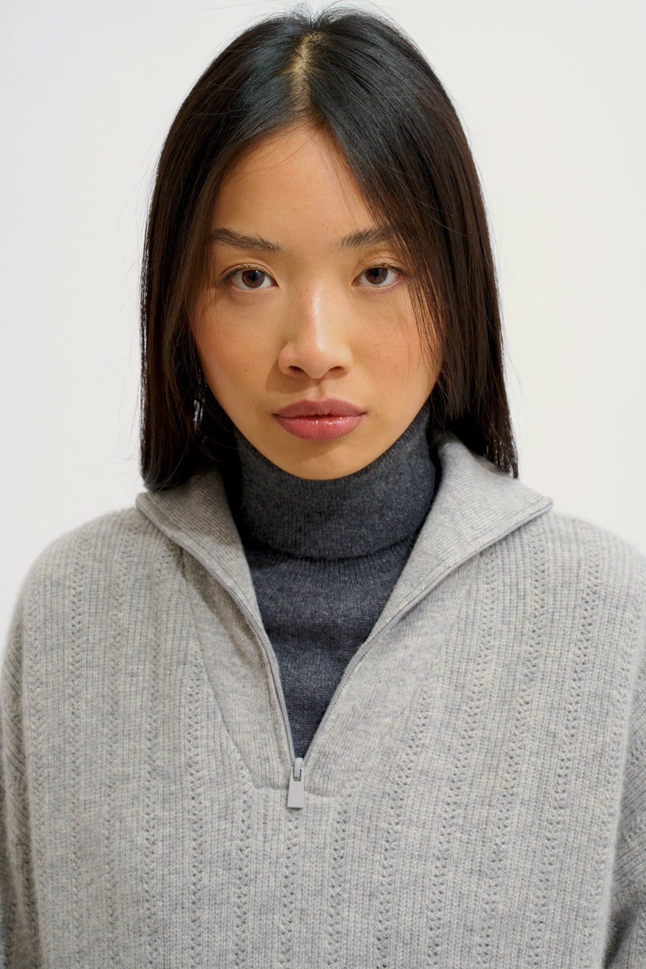 Half-Zip Jumper - Marie - Nuage Chiné