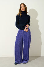 Cassy Roll Neck Jumper - Navy - 100% 2-Ply Cashmere - Jersey - Women