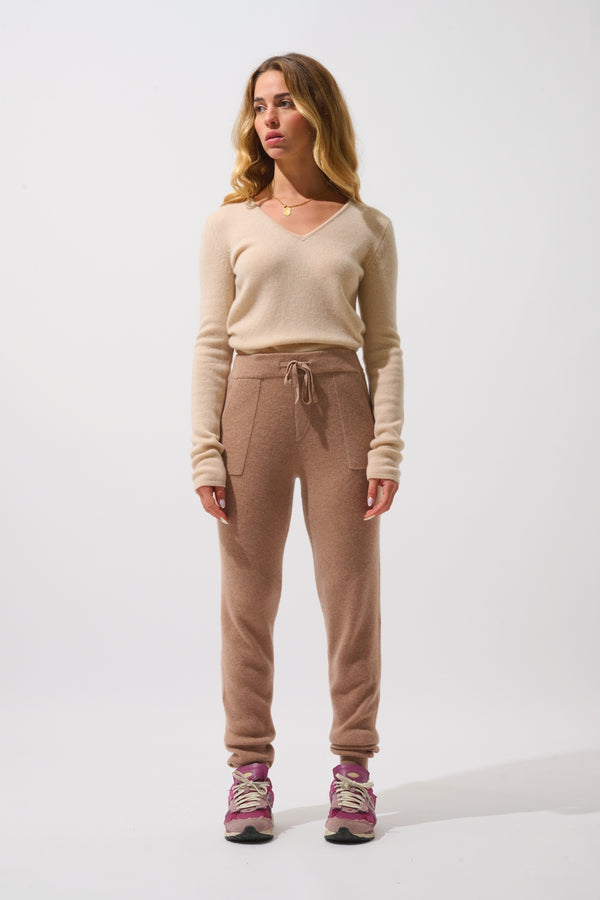 Pantaloni Jogging Anika - Cammello Melange