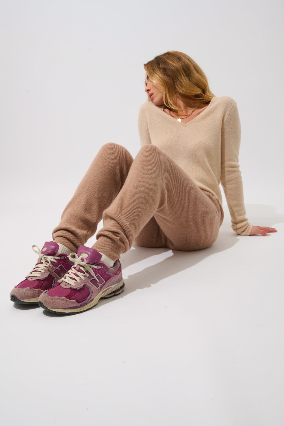 Jogginghose Anika - Camel Meliert