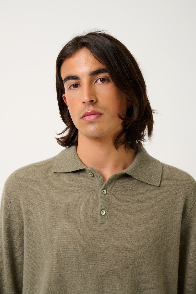 Polo de manga larga - Charvet - Army