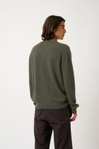 V-Neck Jumper - Agel - Khaki
