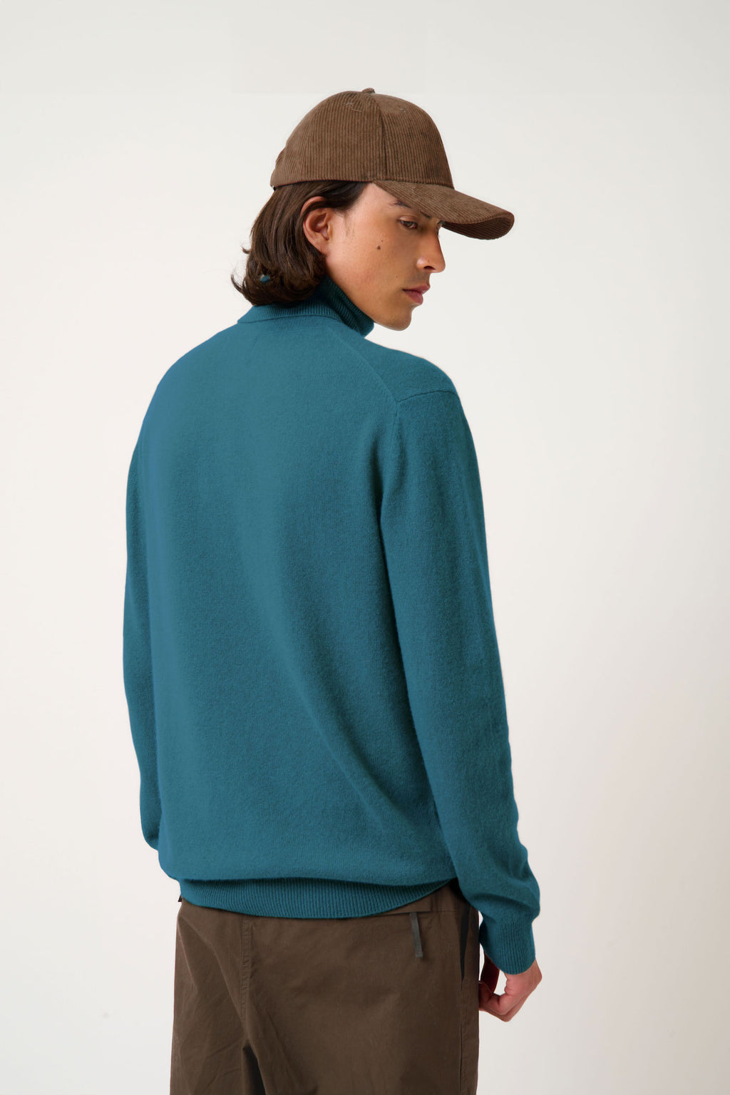 Roll-Neck Jumper - 100% 2-Ply Cashmere - Peacock