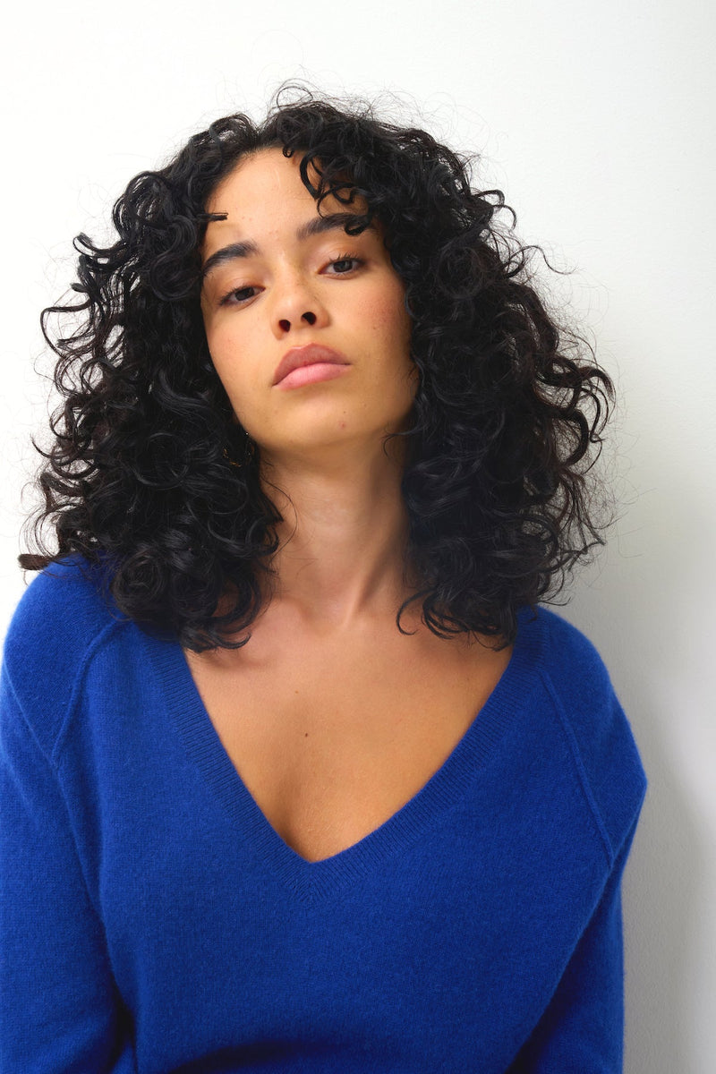 V-Neck Sweater - Giusalet - Blue