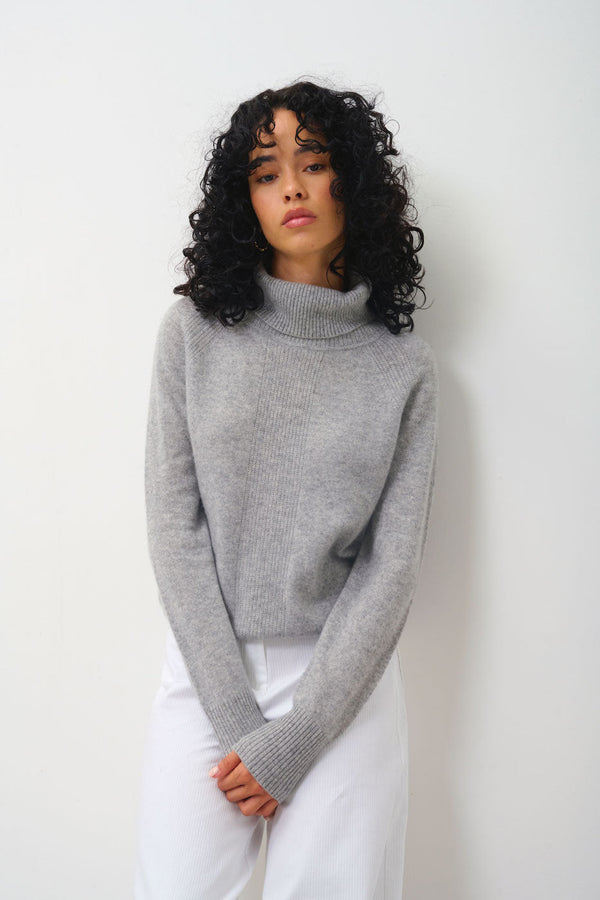 Roll-Neck Jumper - Dolce - Grey
