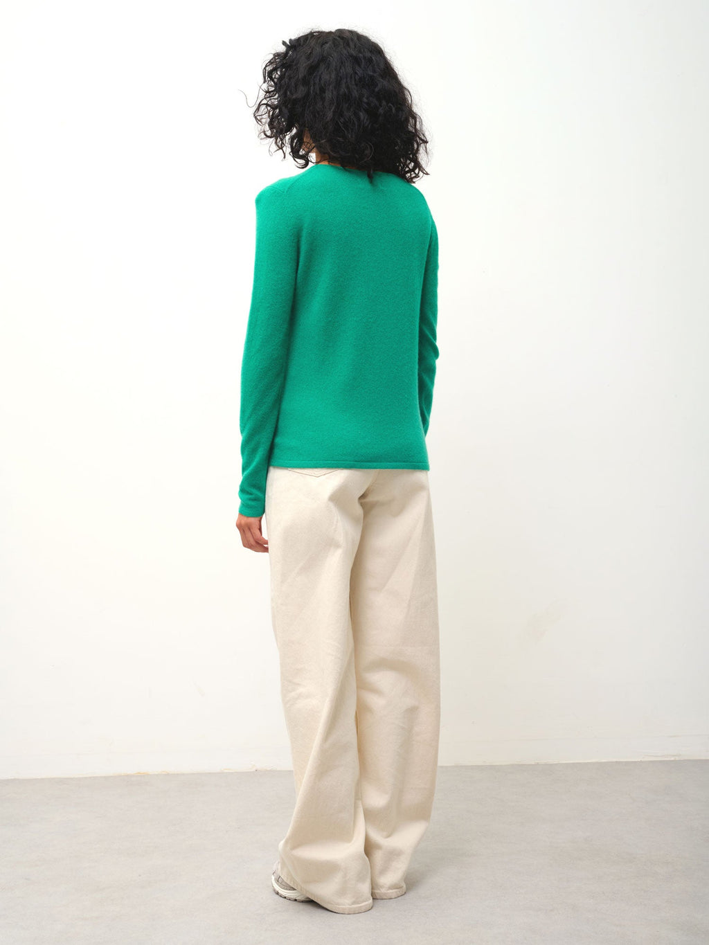 Pull Col V Galise - Menthe - 100% Cachemire 2 Fils