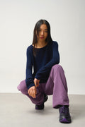 Boat Neck Jumper - Diana - Navy