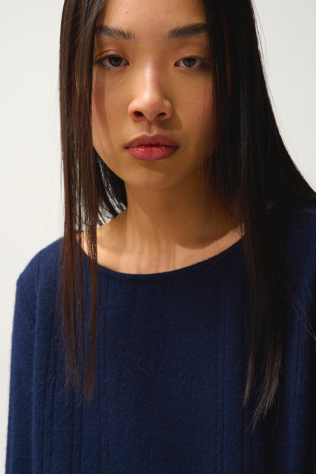 Boat Neck Jumper - Diana - Navy