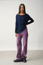 Boat Neck Jumper - Diana - Navy