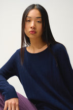 Boat Neck Jumper - Diana - Navy