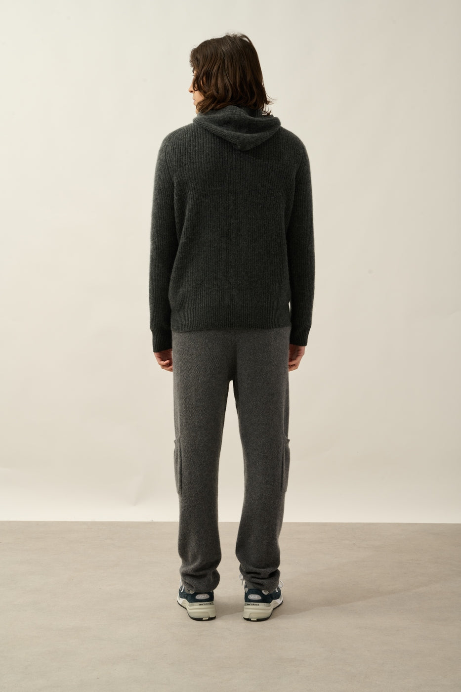 Pull Capuche 4 Fils - Mida - Carbone Chiné