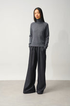 Jersey de cuello alto - Cassy - Antracita Jaspeada