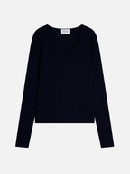 Jersey con cuello en V - Galise - Caviar